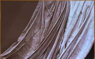 <strong>Grey sheet, white sheet</strong> <span class="dims">38x48”</span> oil on linen